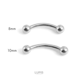 【16G】シルバーシンプルバナナバーベルボディピアス・へそピアス | LUPIS | 詳細画像3 