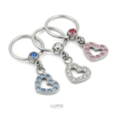 【16G】ハートチャームキャプティブジュエルビーズリングボディピアス | LUPIS | 詳細画像2