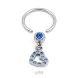 【16G】ハートチャームキャプティブジュエルビーズリングボディピアス | LUPIS | 詳細画像4