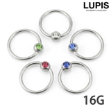 【16G】カラージュエルキャプティブビーズリングボディピアス | LUPIS | 詳細画像1