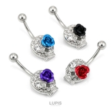 【14G】パヴェスカルフラワーバナナバーベルボディピアス・へそピアス | LUPIS | 詳細画像2