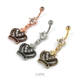 【14G】アンティーククラウンジュエルバナナバーベルボディピアス・へそピアス | LUPIS | 詳細画像2