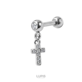 【16G】クロス×ムーンストレートバーベルボディピアス | LUPIS | 詳細画像3