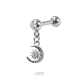 【16G】クロス×ムーンストレートバーベルボディピアス | LUPIS | 詳細画像4