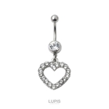 【14G】ハート&ジュエルバナナバーベルボディピアス・へそピアス | LUPIS | 詳細画像2
