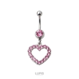 【14G】ハート&ジュエルバナナバーベルボディピアス・へそピアス | LUPIS | 詳細画像3