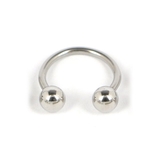 10mm×4mm | 【16G】シルバーシンプルサーキュラーバーベルボディピアス | LUPIS