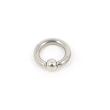 6mm×3mm | 【14G】シルバーシンプルキャプティブビーズリングボディピアス | LUPIS
