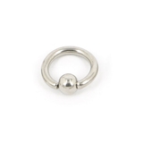 8mm×4mm | 【14G】シルバーシンプルキャプティブビーズリングボディピアス | LUPIS