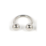 8mm×4mm | 【16G】シルバーシンプルサーキュラーバーベルボディピアス | LUPIS