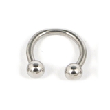 10mm×4mm | 【14G】シルバーシンプルサーキュラーバーベルボディピアス | LUPIS