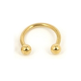 12mm×4mm | 【14G】ゴールドシンプルサーキュラーバーベルボディピアス | LUPIS