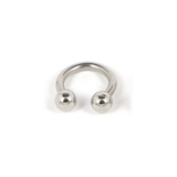 6mm×3mm | 【16G】シルバーシンプルサーキュラーバーベルボディピアス | LUPIS
