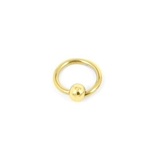 6mm×3mm | ゴールドシンプルキャプティブビーズリングボディピアス | LUPIS