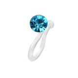 ライトブルー | ≪1個入り片耳用≫カラージュエルシリコンイヤリング | LUPIS