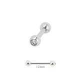 クリア12mm | 【14G】カラージュエルストレートバーベルボディピアス | LUPIS