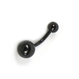 ブラック | 【14G】シンプルカラーバナナバーベルボディピアス へそピアス | LUPIS