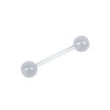 ホワイト | アクリルカラーストレートバーベルボディピアス | LUPIS