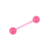 ピンク | アクリルカラーストレートバーベルボディピアス | LUPIS