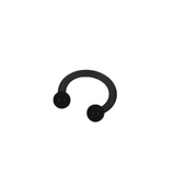 ブラック | 【16G】アクリルサーキュラーバーベルボディピアス | LUPIS
