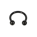 ブラック | 【16G】シンプルカラーサーキュラーバーベルボディピアス | LUPIS