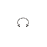 10mm | 【16G】コーンヘッドシルバーサーキュラーバーベルボディピアス | LUPIS