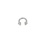 6mm | 【16G】コーンヘッドシルバーサーキュラーバーベルボディピアス | LUPIS