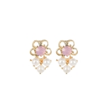 クリアピンク | プチフラワーパールピアス | LUPIS