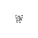 W | ≪1個入り 片耳用≫イニシャルパヴェピアス | LUPIS