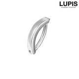 シルバー | 【14G】カーブバーバナナバーベルボディピアス・へそピアス | LUPIS