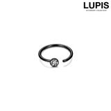ブラック | 【20G】ジュエルノストリルリングボディピアス・鼻ピアス | LUPIS