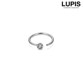 シルバー | 【20G】ジュエルノストリルリングボディピアス・鼻ピアス | LUPIS