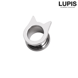 00G | 【0G・00G・12mm】ネコ型トンネルボディピアス | LUPIS