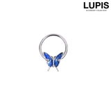 8mm | 【16G】バタフライセグメントリングボディピアス | LUPIS