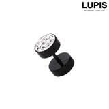 ブラック | 【18G】パヴェダンベルストレートバーベルボディピアス | LUPIS