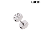 シルバー | 【18G】パヴェダンベルストレートバーベルボディピアス | LUPIS