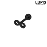 ブラック | 【18G】インフィニティストレートバーベルボディピアス | LUPIS