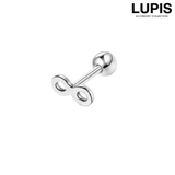 シルバー | 【18G】インフィニティストレートバーベルボディピアス | LUPIS