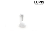 ホワイト | 【14G】ぷっくりハートストレートバーベルボディピアス | LUPIS