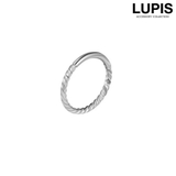 シルバー | 【16G】ツイストセグメントリングボディピアス | LUPIS