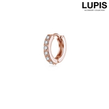 ピンクゴールド | ≪1個入/片耳用≫【20G】キュービックジルコニアフープピアス | LUPIS