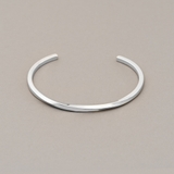 シルバー | 【金属アレルギー対応 316L】ツイストステンレスバングルブレスレット | LUPIS