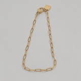 ゴールド | 【金属アレルギー対応 316L】スクエアチャームステンレスブレスレット | LUPIS