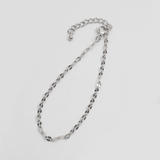 シルバー | 【金属アレルギー対応 316L】シンプルペタルチェーンステンレスブレスレット | LUPIS
