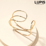 ゴールド | シンプルラインワイドバングル | LUPIS