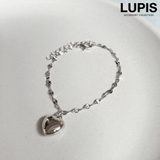 シルバー | ペタルチェーンハートブレスレット | LUPIS