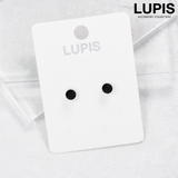 ブラック | カラーストーンマグネットピアス(6色あり)【磁石ピアス】 | LUPIS