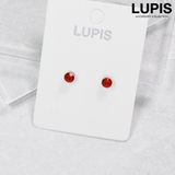 レッド | カラーストーンマグネットピアス(6色あり)【磁石ピアス】 | LUPIS