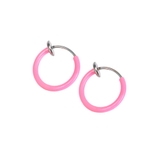 ピンク | ステンレスフープイヤリング | LUPIS
