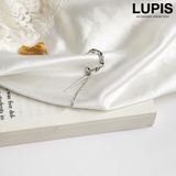 シルバー | バー×チェーンツイストイヤーカフ | LUPIS